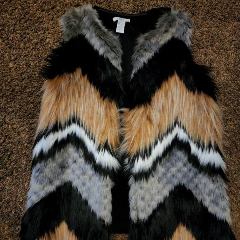 longer faux fur vest